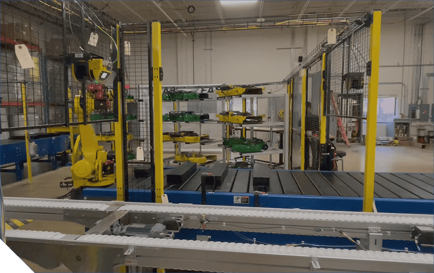 Mower Deck Queuing Cell